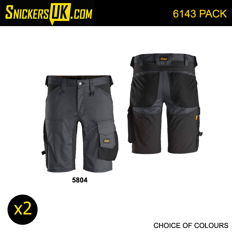 Snickers 6143 AllRoundWork Stretch Non Holster Shorts Pack
