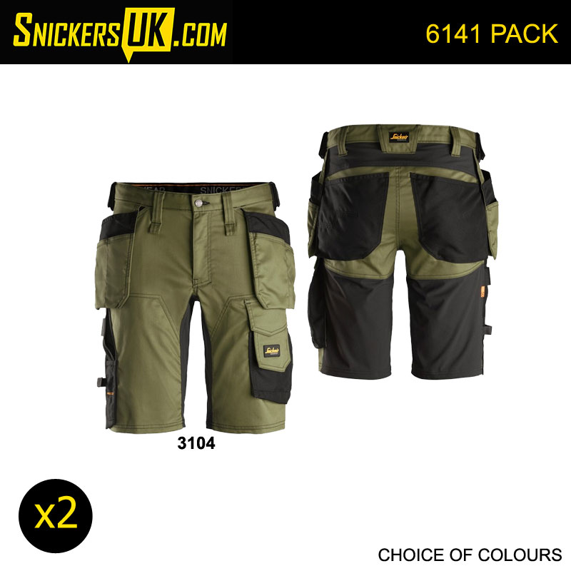 Snickers 6141 AllRoundWork Stretch Holster Pocket Shorts Pack