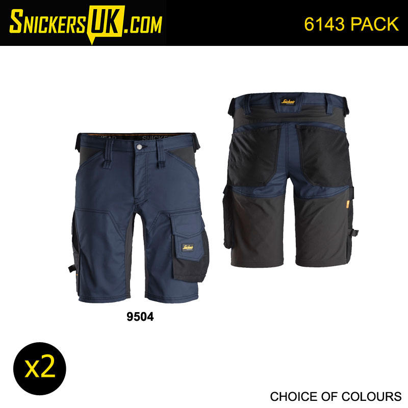 Snickers 6143 AllRoundWork Stretch Non Holster Shorts Pack