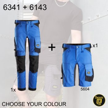 Snickers AllRoundWork Stretch Non Holster Pocket Trousers & Shorts Pack