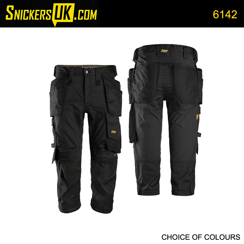 Snickers 6142 AllRoundWork Stretch Holster Pocket 3/4 Pirate Trousers