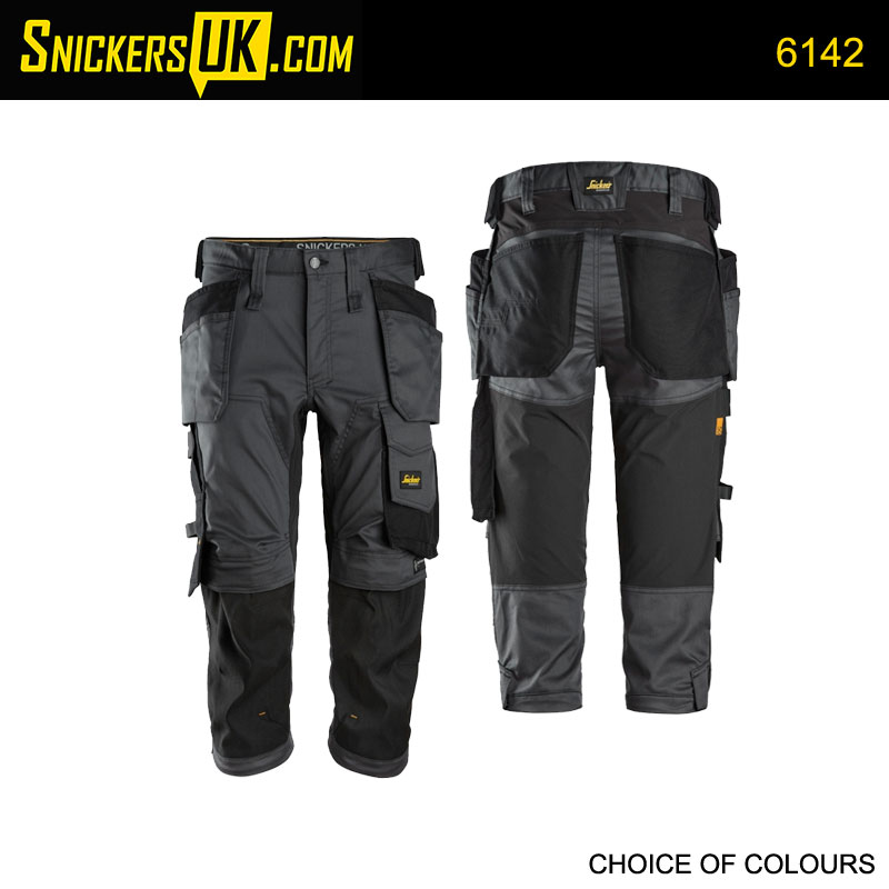 Snickers 6142 AllRoundWork Stretch Holster Pocket 3/4 Pirate Trousers