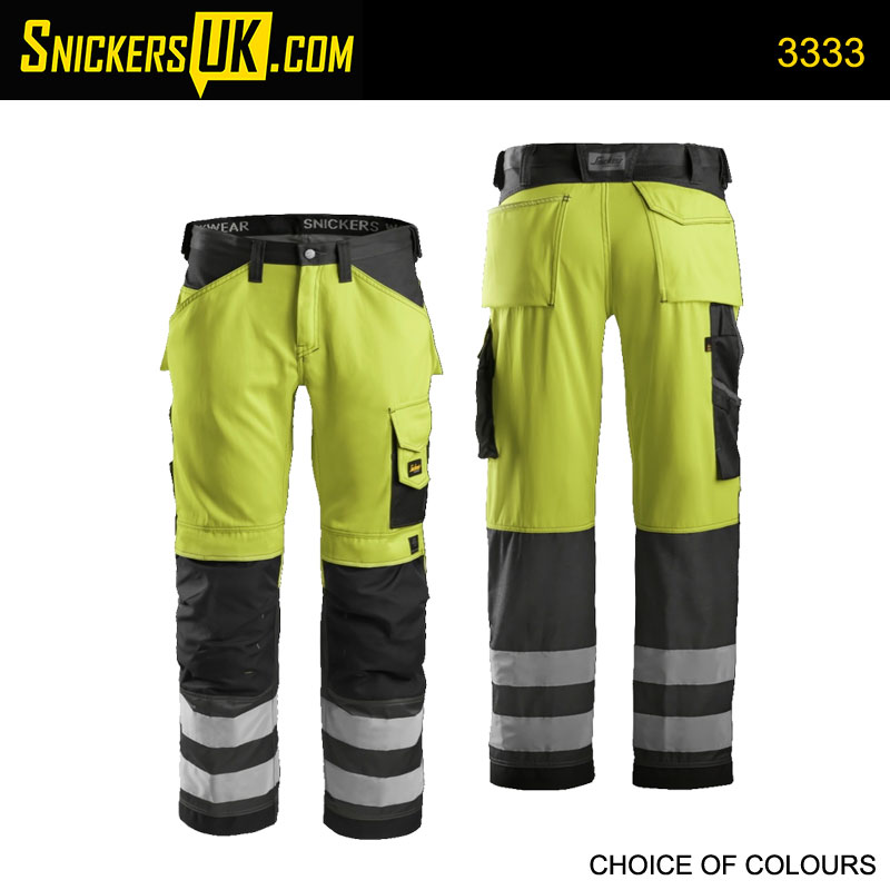 Snickers 3333 Hi-Vis Non Holster Pocket CL2 Trousers