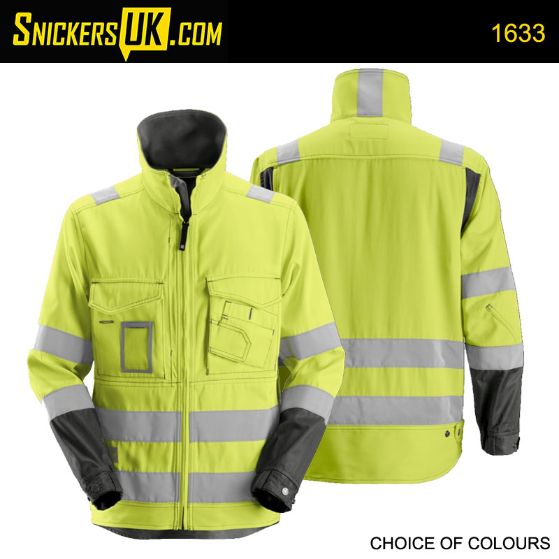 Snickers 1633 Hard-Working High-Vis Jacket Class 3 FREE SOCKS 