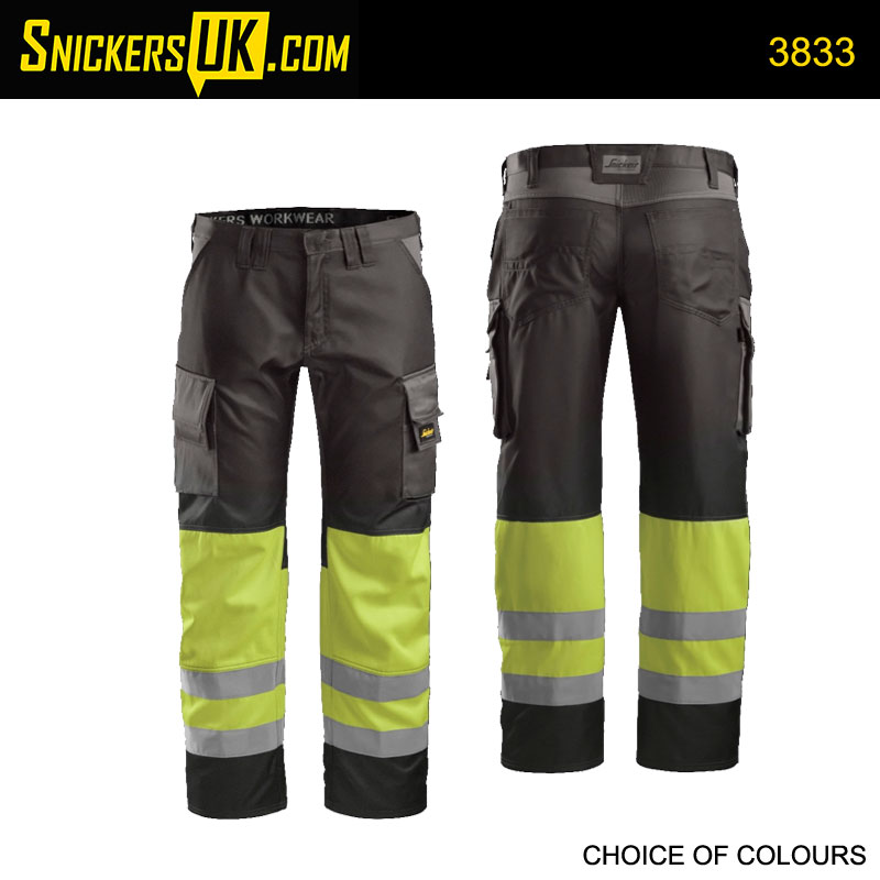 Snickers 3833 High-Vis CL1 Trousers