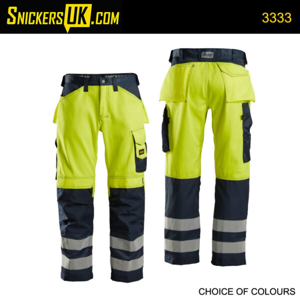 Snickers 3333 Hi-Vis Non Holster Pocket CL2 Trousers