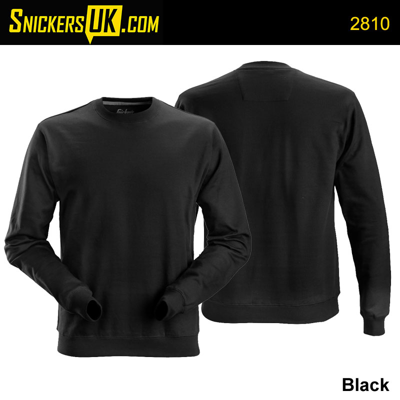 Snickers 2810 Classic Sweatshirt Mens SnickersDirect Black