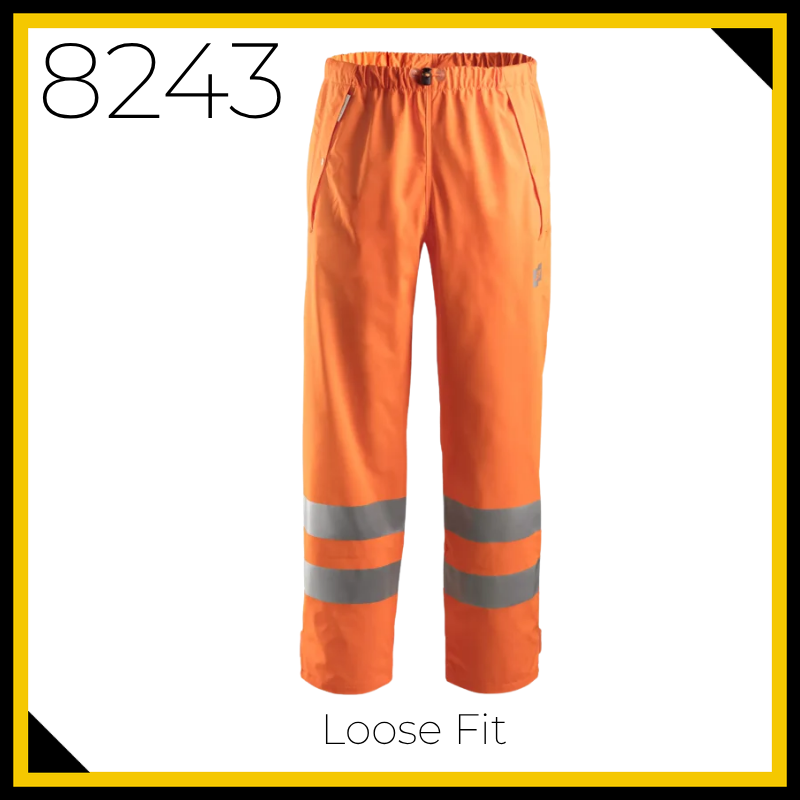 Snickers 8243 High-Vis PU Class 2 Rain Trousers