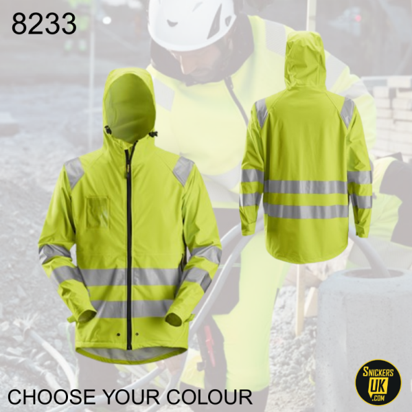 Snickers 8233 High-Vis PU Rain Jacket