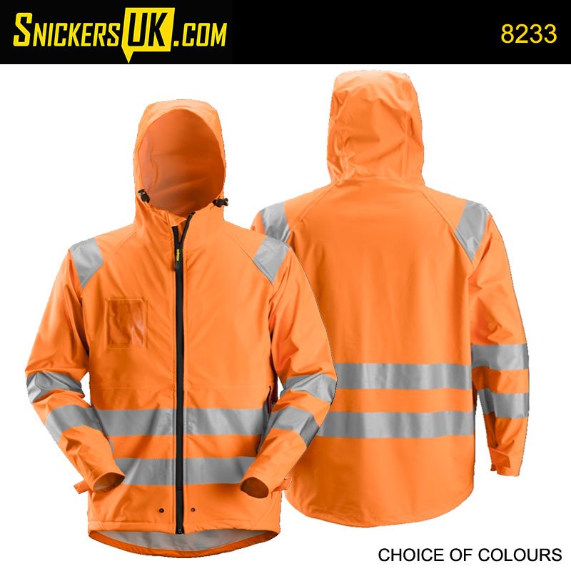 Snickers 8233 High-Vis PU Rain Jacket
