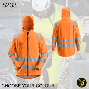Snickers 8233 High-Vis PU Rain Jacket
