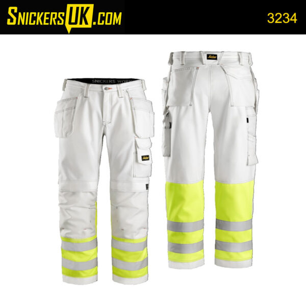 Snickers 3234 Painters High Vis Holster Pocket Trousers