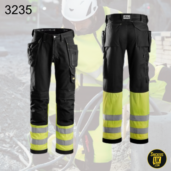 Snickers 3235 High-Vis Class 1 Holster Pocket Trousers