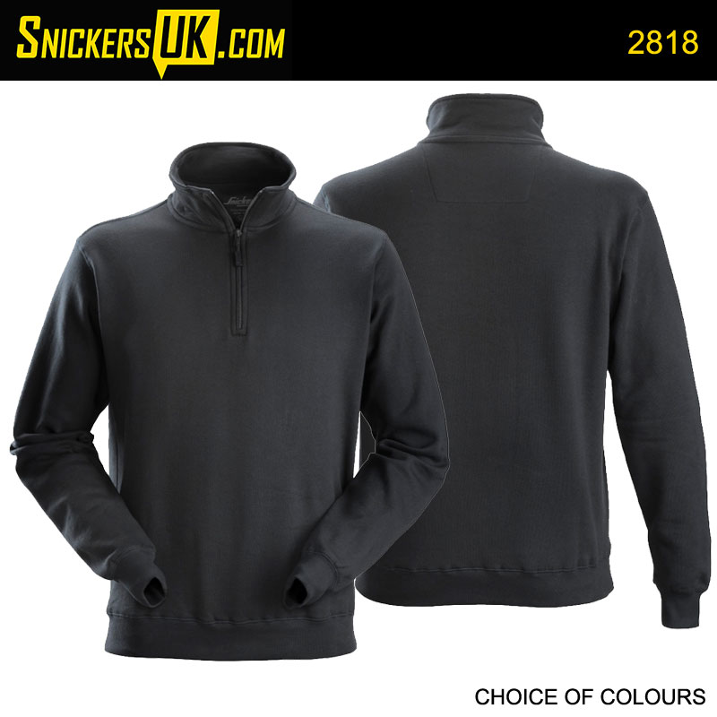 Snickers 2818 ½ Zip Work Sweatshirt STEEL GREY 