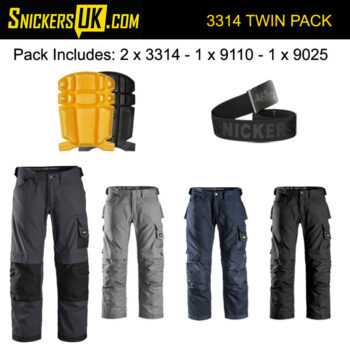 Snickers 3314 Canvas+ Non Holster Pocket Trousers Pack - Snickers Workwear