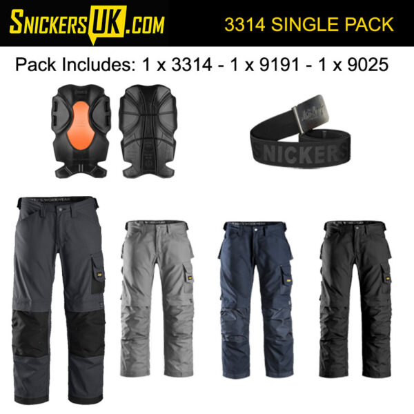 Snickers 3314 Canvas+ Non Holster Pocket Trousers Pack - Snickers Workwear