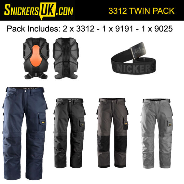 Snickers 3312 Duratwill Non Holster Pocket Trousers Pack