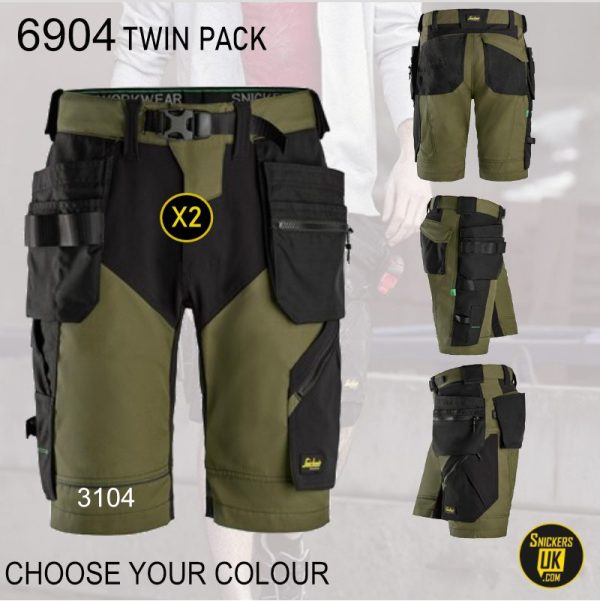 Snickers 6904 FlexiWork Holster Pocket Shorts Pack