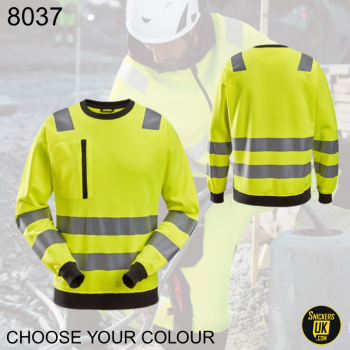 Snickers 8037 AllRoundWork High Vis Sweatshirt