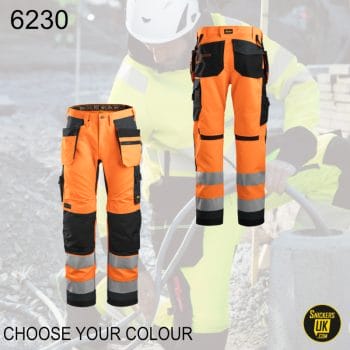 Snickers 6230 AllRoundWork High Vis Holster Pocket Trousers