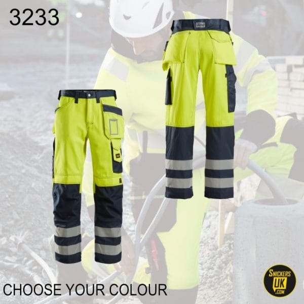 Snickers 3233 High-Vis Holster Pocket Trousers