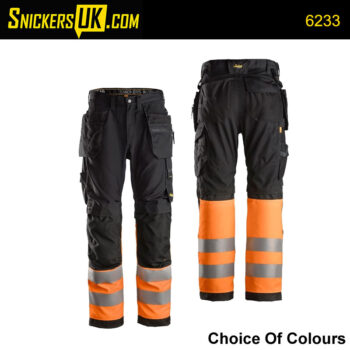 Snickers 6233 AllRoundWork High Vis Holster Pocket Trousers