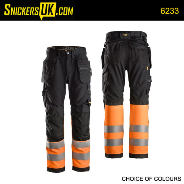 Snickers 6233 AllRoundWork High Vis Holster Pocket Trousers