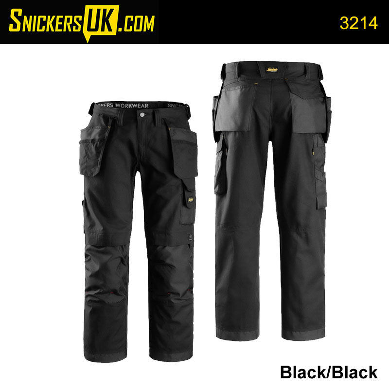 Snickers 3214 Trousers Canvas Holster Work Trousers Snickers Direct Grey-Black 