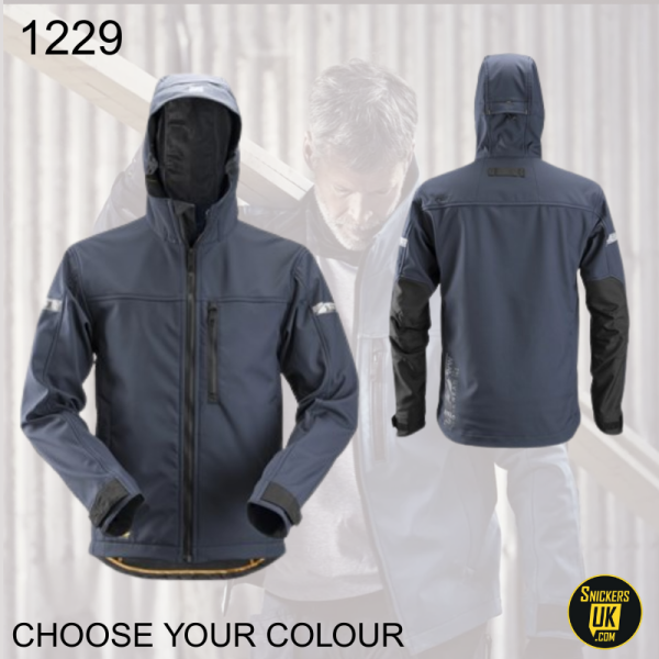 Snickers 1229 AllRoundWork Soft Shell Hooded Jacket