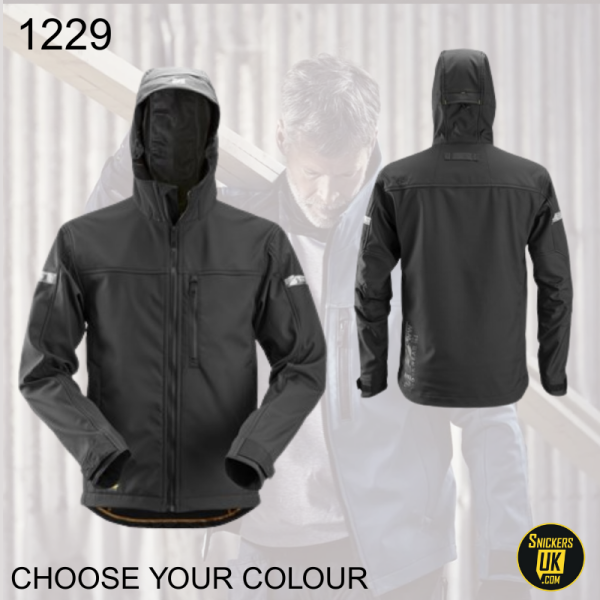 Snickers 1229 AllRoundWork Soft Shell Hooded Jacket