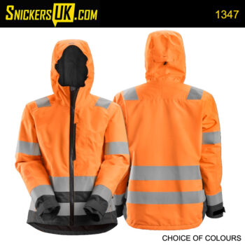 Snickers 1347 AllRoundWork Women's High Vis Waterproof Shell Jacket
