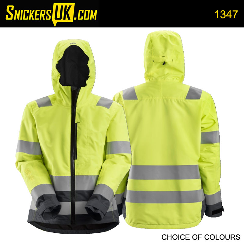 Snickers 1347 AllRoundWork Women's High Vis Waterproof Shell Jacket