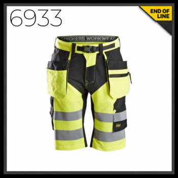 Snickers 6933 FlexiWork High Vis Holster Pocket Shorts