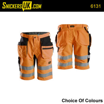 Snickers 6131 LiteWork High Vis Holster Pocket Shorts - Snickers Workwear