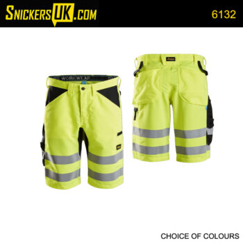 Snickers 6132 LiteWork High Vis Non Holster Shorts