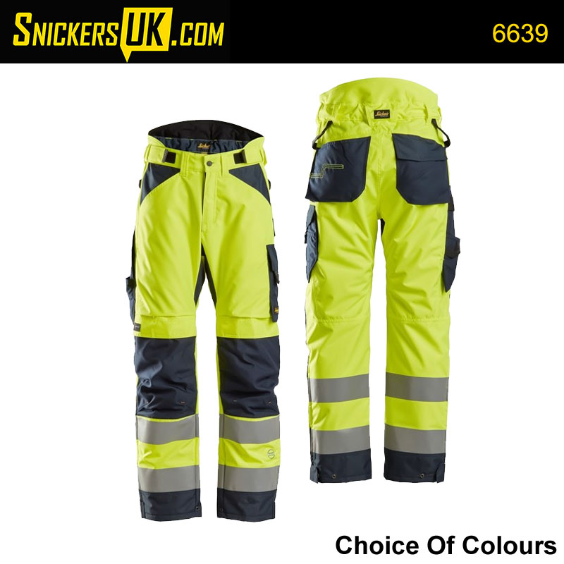 Snickers 6639 AllroundWork Hi Vis 37.5 Insulated Trousers