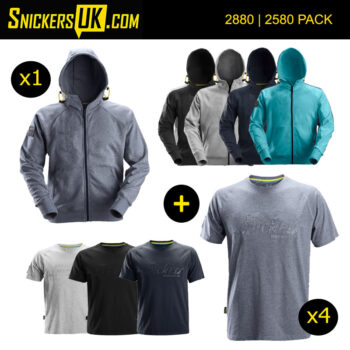 Snickers Logo Zip Hoodie & T Shirt Pack