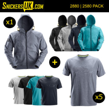 Snickers Logo Zip Hoodie & T Shirt Pack
