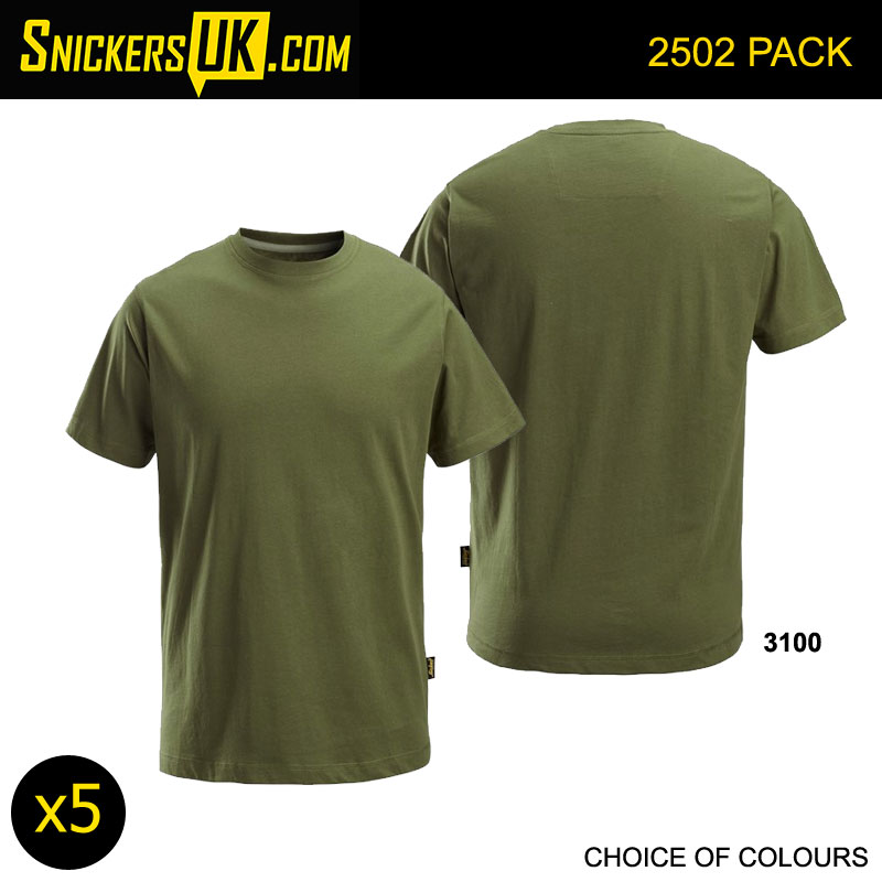 Snickers 2502 Classic T Shirt Pack | Pack Of 5 | SnickersUK.com