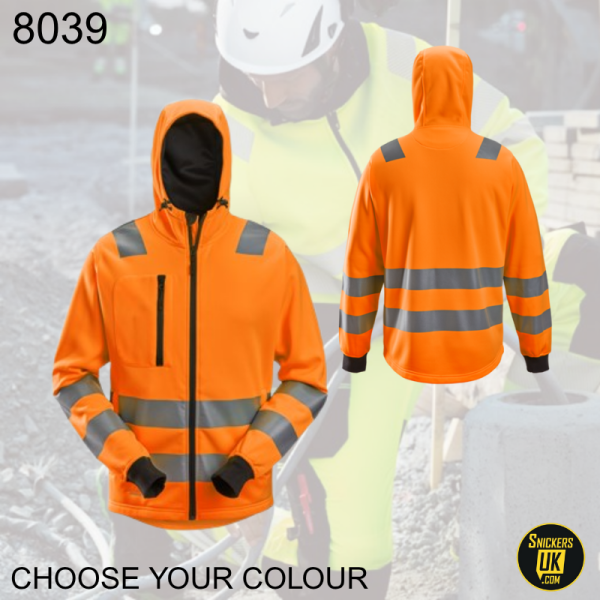 Snickers 8039 AllRoundWork High Vis Zip Hoodie