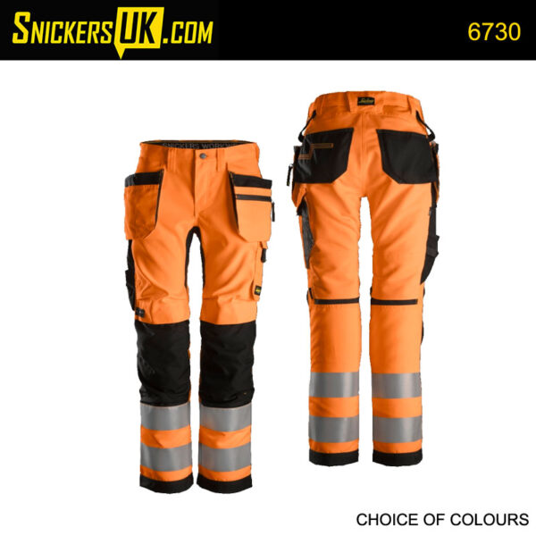 Snickers 6730 AllRoundWork Women's High Vis Holster Pocket Trousers
