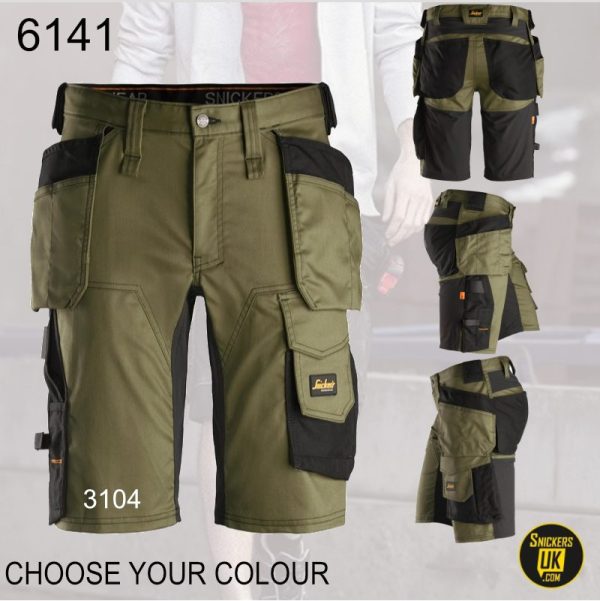 Snickers 6141 AllRoundWork Slim Fit Stretch Holster Pocket Shorts
