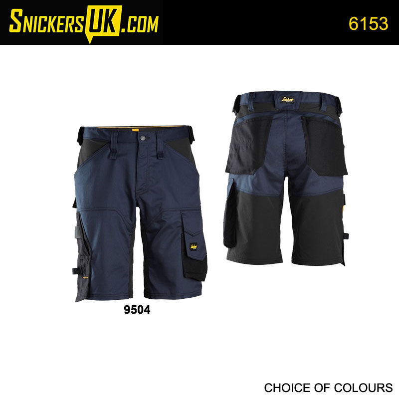 Snickers 6153 AllRoundWork Loose Fit Stretch Non Holster Pocket Shorts