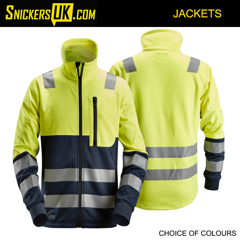 Snickers 8043 High-Vis Micro Fleece Jacket Class 3 SnickersDirect Yellow 