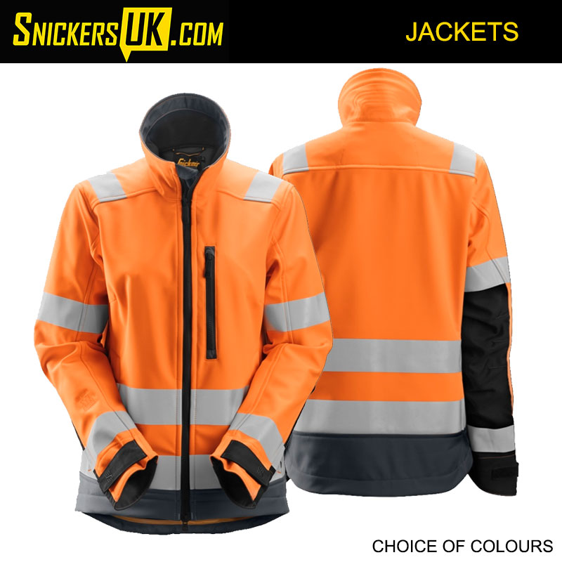 Snickers 1237 AllRoundWork Women's High Vis Soft Shell Jacket - High Vis Jackets