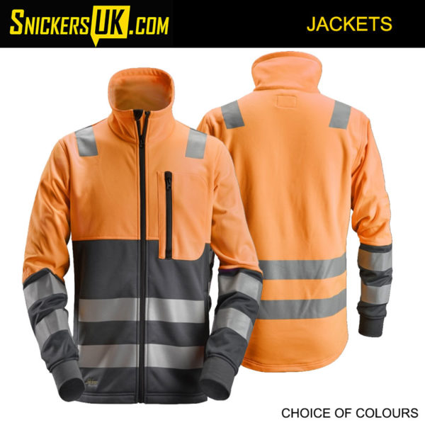 Snickers 8035 AllroundWork, High-Vis Full Zip Jacket - Snickers Hi Vis Jackets