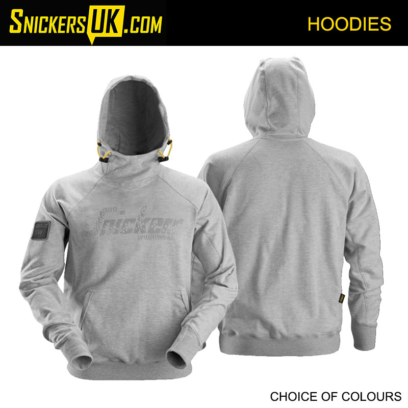 Snickers 2881 Logo Hoodie Light Grey Melange