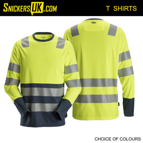 Snickers 2433 AllroundWork High-Vis Long Sleeve T-Shirt