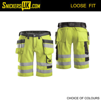 Snickers 3033 High Vis CL1 Holster Pocket Shorts