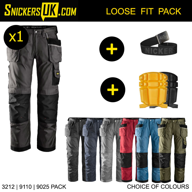 slim fit work trousers with knee pads